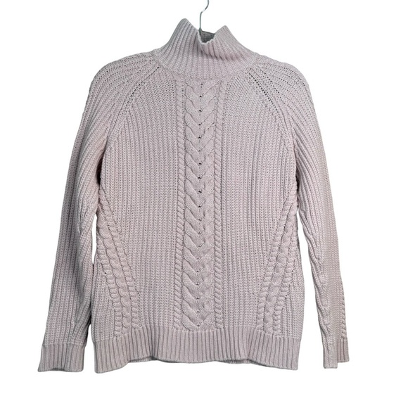 Lululemon Sweater Bring The Cozy Cable Knit Turtleneck Misty Pink Women’s Size 4 - Picture 1 of 6